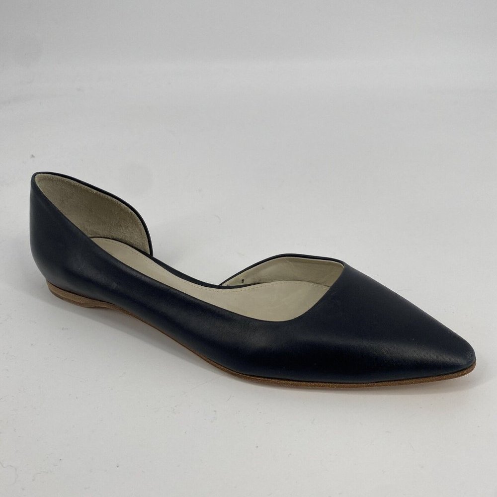 Jil Sander flats, womens 8.5 navy blue leather